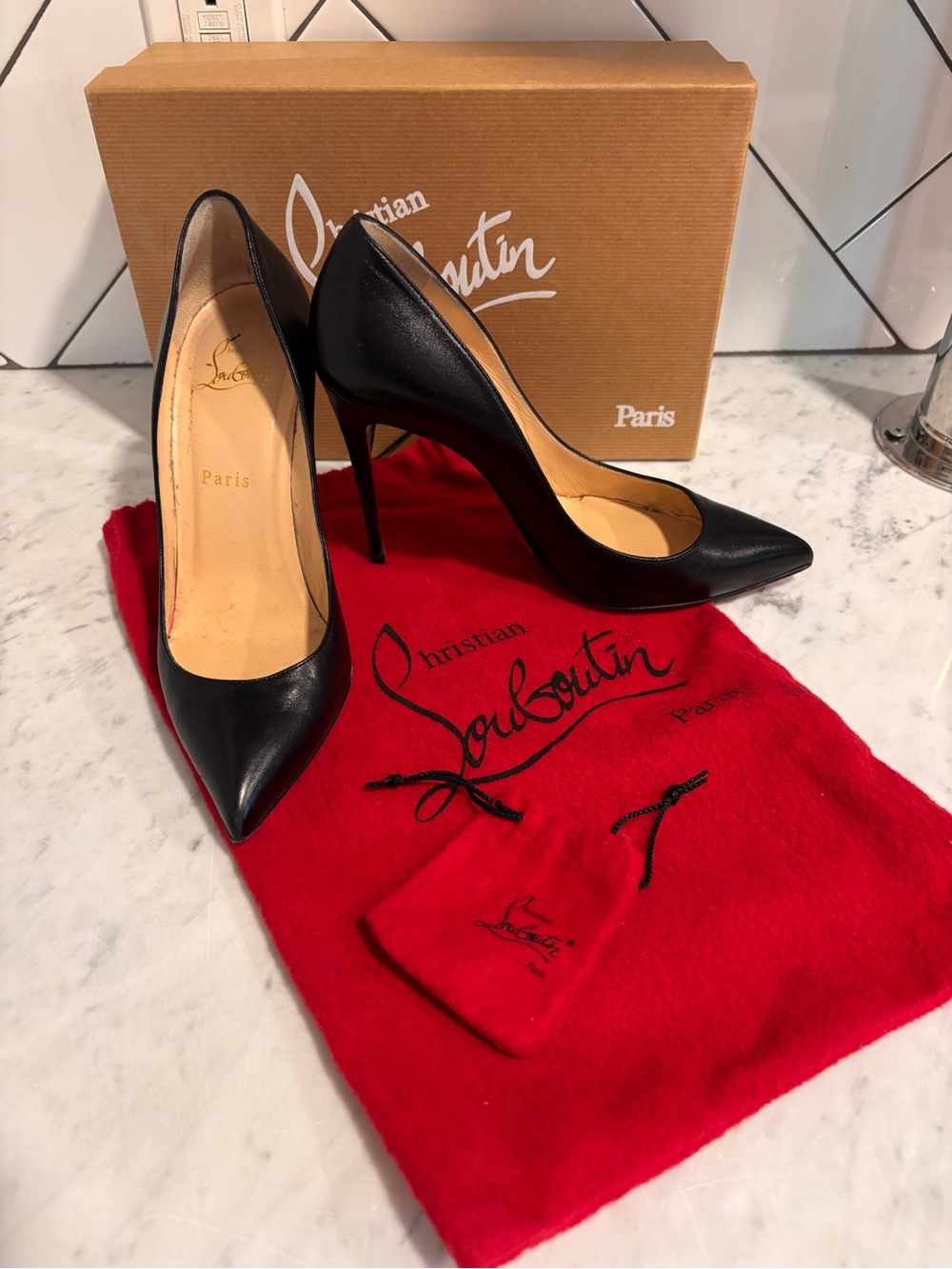 Louboutin Pigalle Follies 100 Napa shiny